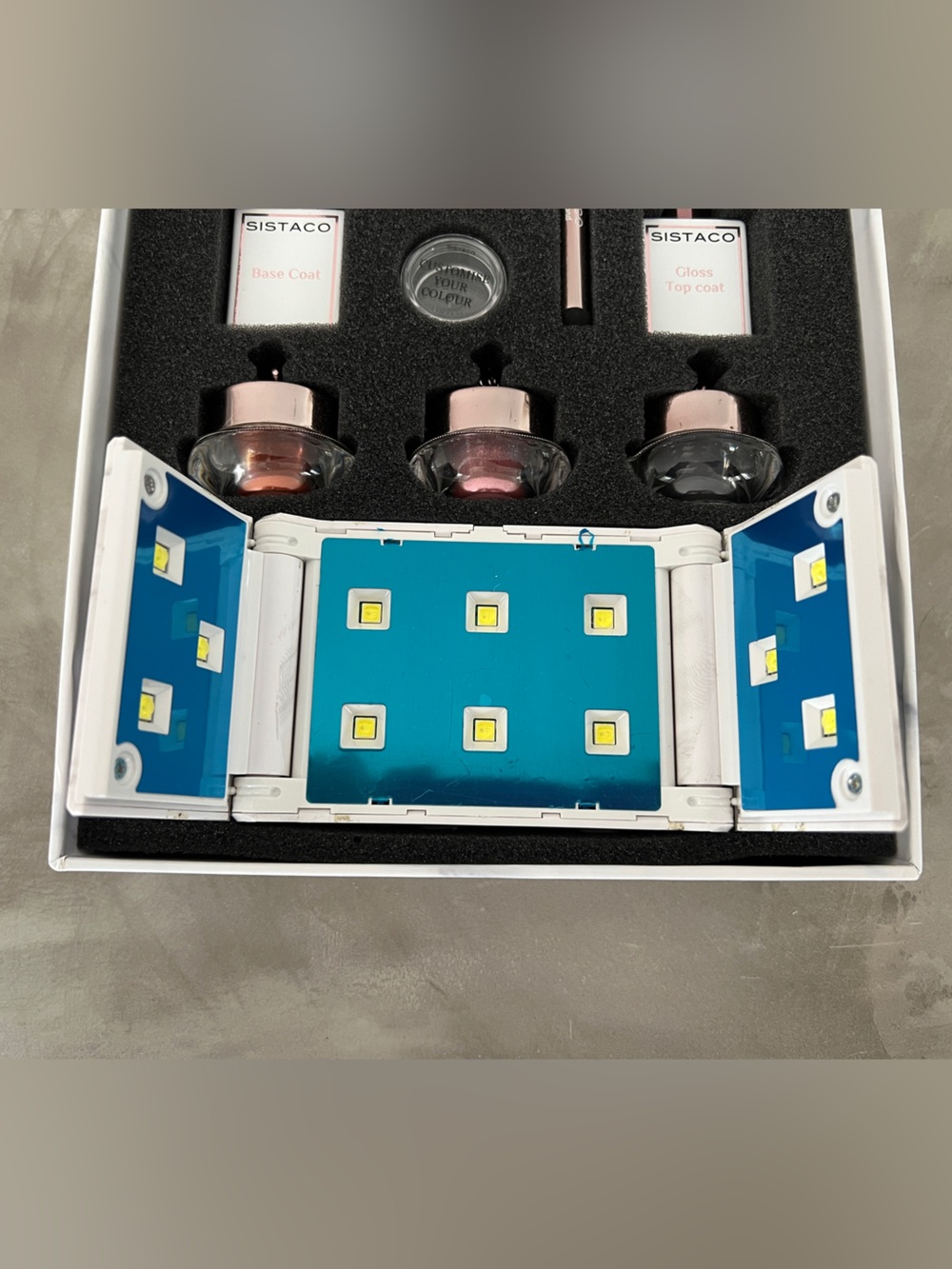Sistaco mineral bond kit w/LED Nail Lamp